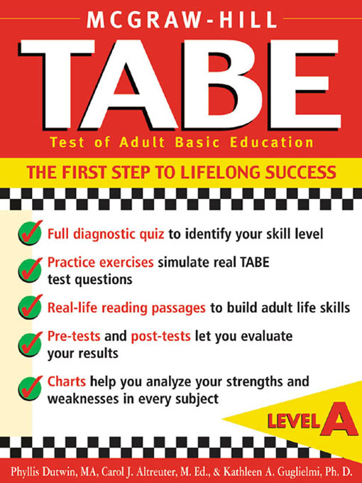Title details for TABE (Test of Adult Basic Education) Level A by Phyllis Dutwin - Available
